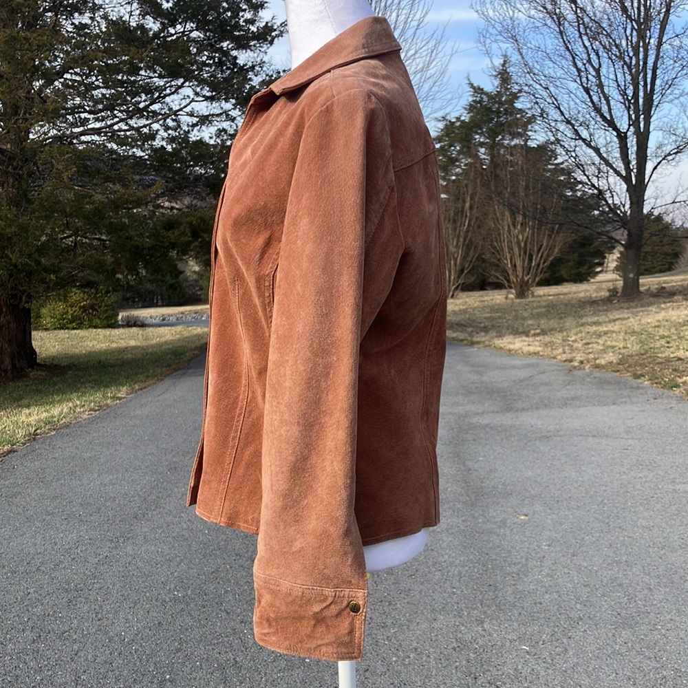 Textured 100% Leather Shacket - image 3